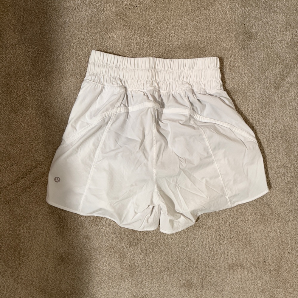 Lululemon Track That HR short 5”. Only wore once. Women's White Athletic Shorts